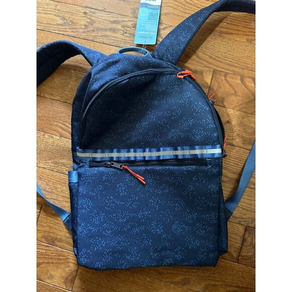 Ecotech Backpack - Blue - made from recycled plastic bottles - 17 inch - NWT - Picture 1 of 9